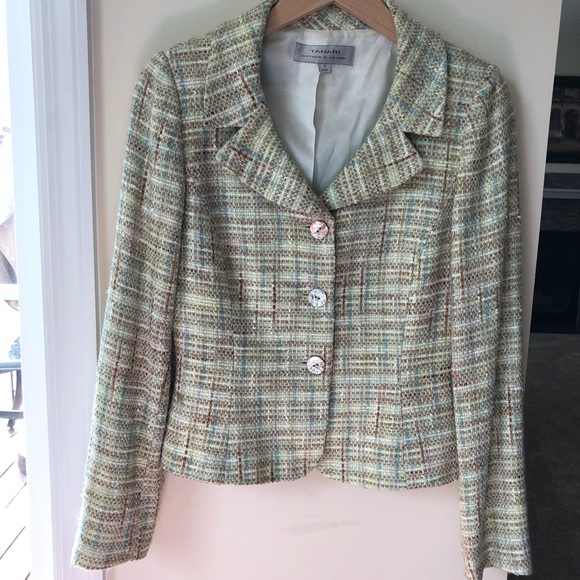 Tahari Arthur S. Levine Tweed Blazer - Picture 1 of 8